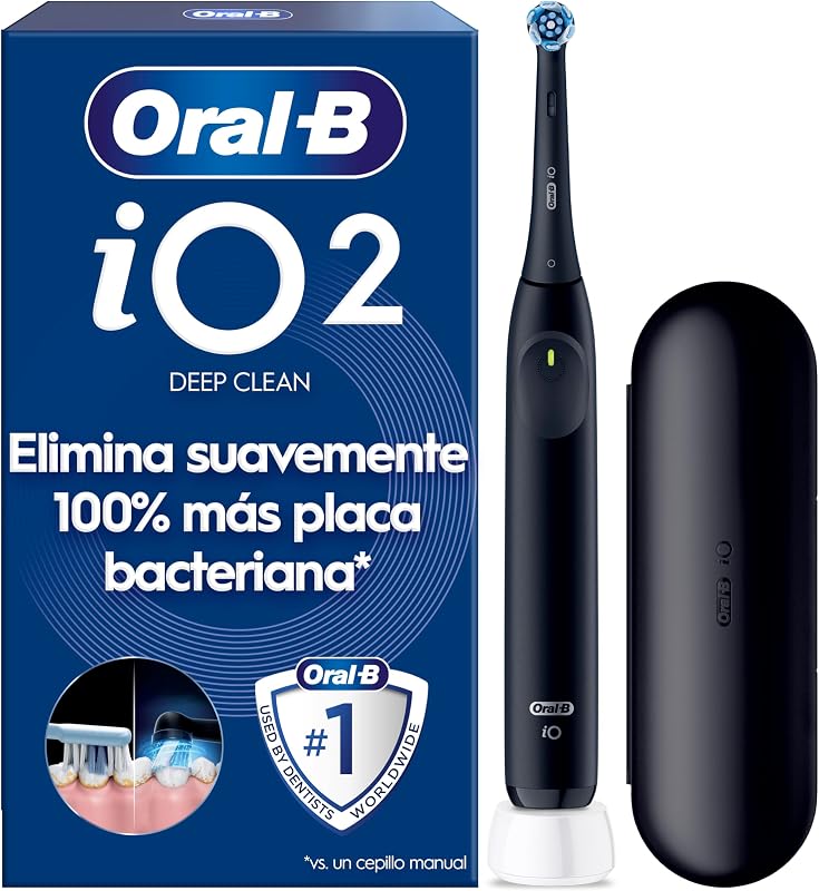 iO 2 Cepillo de Dientes Eléctrico con 1 Cabezal, Negro Noche