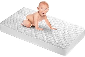 Masirs Crib Mattress Protector Cover - Comfortable, Breathable and Waterproof Material. Keep The Crib Mattress Clean and Protected and Give Your Baby a Cozy Restful Sleep. Machine and Dryer Friendly.
