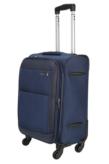 Nasher Miles Manarola Polyester 51cm Soft-sided Blue Cabin Trolley Bag