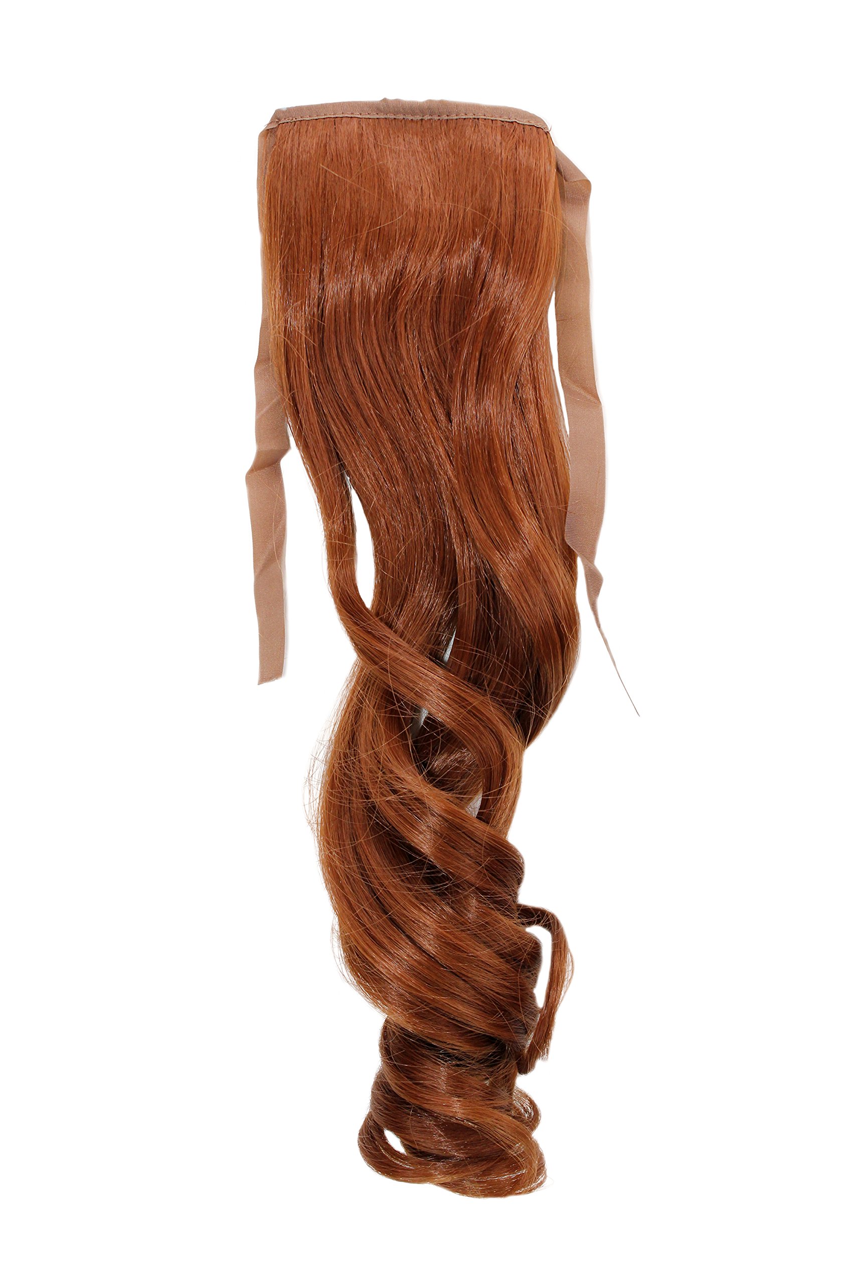 WIG ME UP - YZF-TC18-30 Hairpiece Pontail Pigtail extension slim light wavy comb and ribbon copper brown