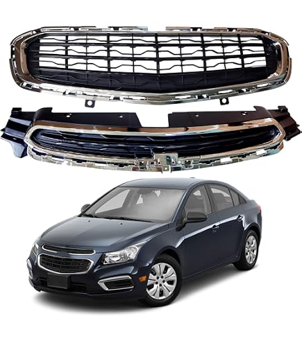 Munlrater Chrome Front Upper & Lower Grille Set For Chevrolet Cruze / Cruze Limited 2015-2016