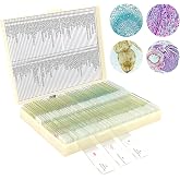 120 Microscope Slides with Specimens for Kids: Prepared Slides for Science | Prepared Microscope Glass Slides Kit for Kids 8-12, Biology Slides Set Gifts for Students Childs Lab School Education