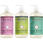 Mrs. MEYER'S CLEAN DAY Liquid Hand Soap Variety Pack 12.5 OZ Each, 3 Count (Lemon Verbena + Basil + Peony)