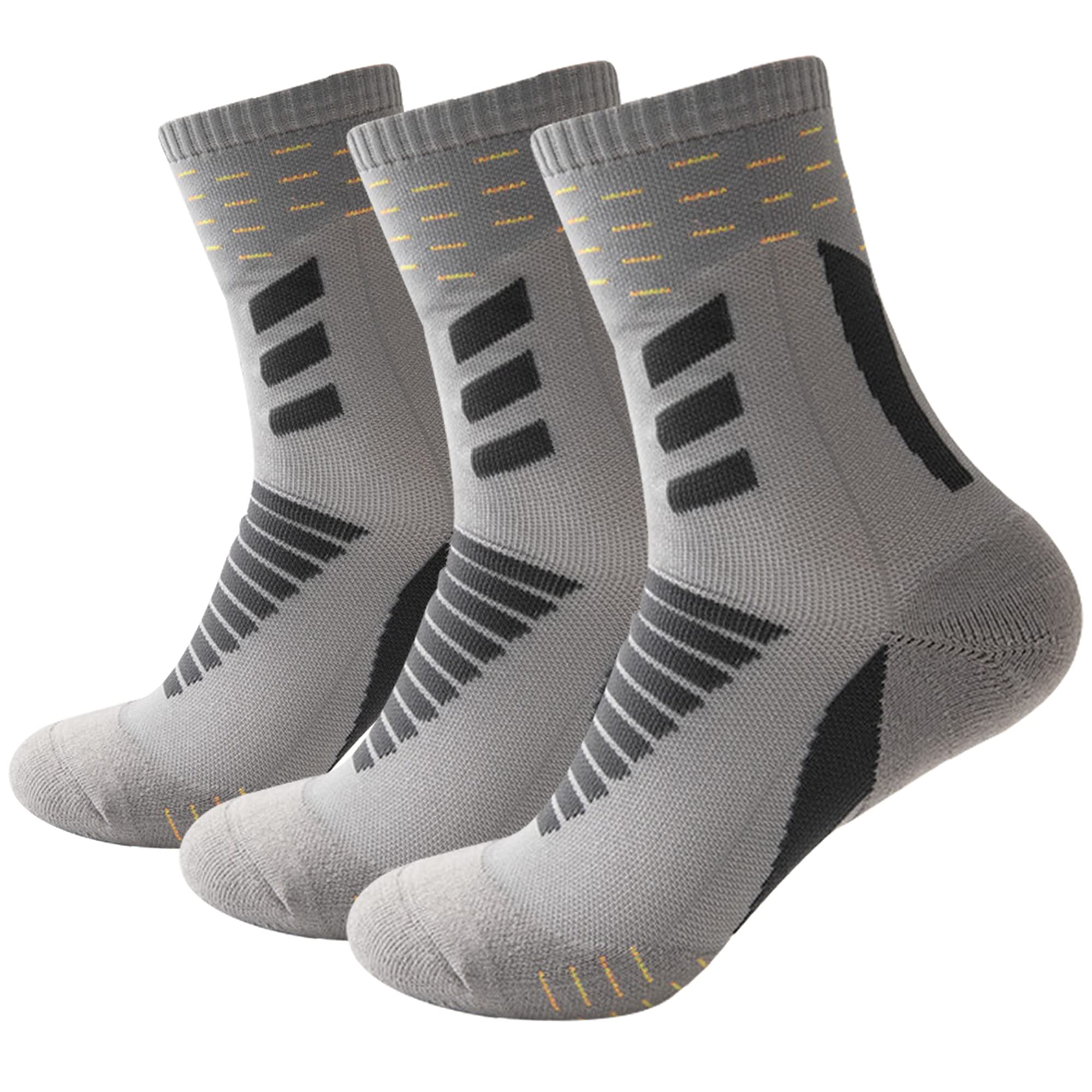 Men's Cycling Socks Sport Calf Socks Hiking Socks 3Pairs