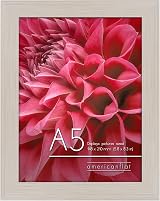 Americanflat A5 Photo Frame Light Wood Engineered Wood Shatter Glass 14.8x21 cm
