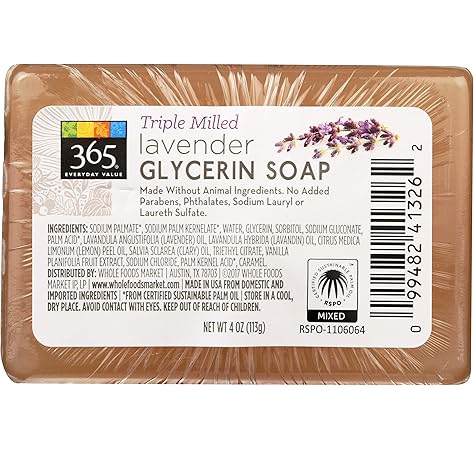 Amazon Com 365 Everyday Value Glycerin Soap Vitamin E 4 Oz Prime Pantry