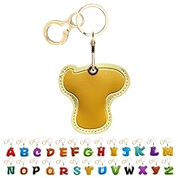 BORKUANA Personalized Initial Letter Leather