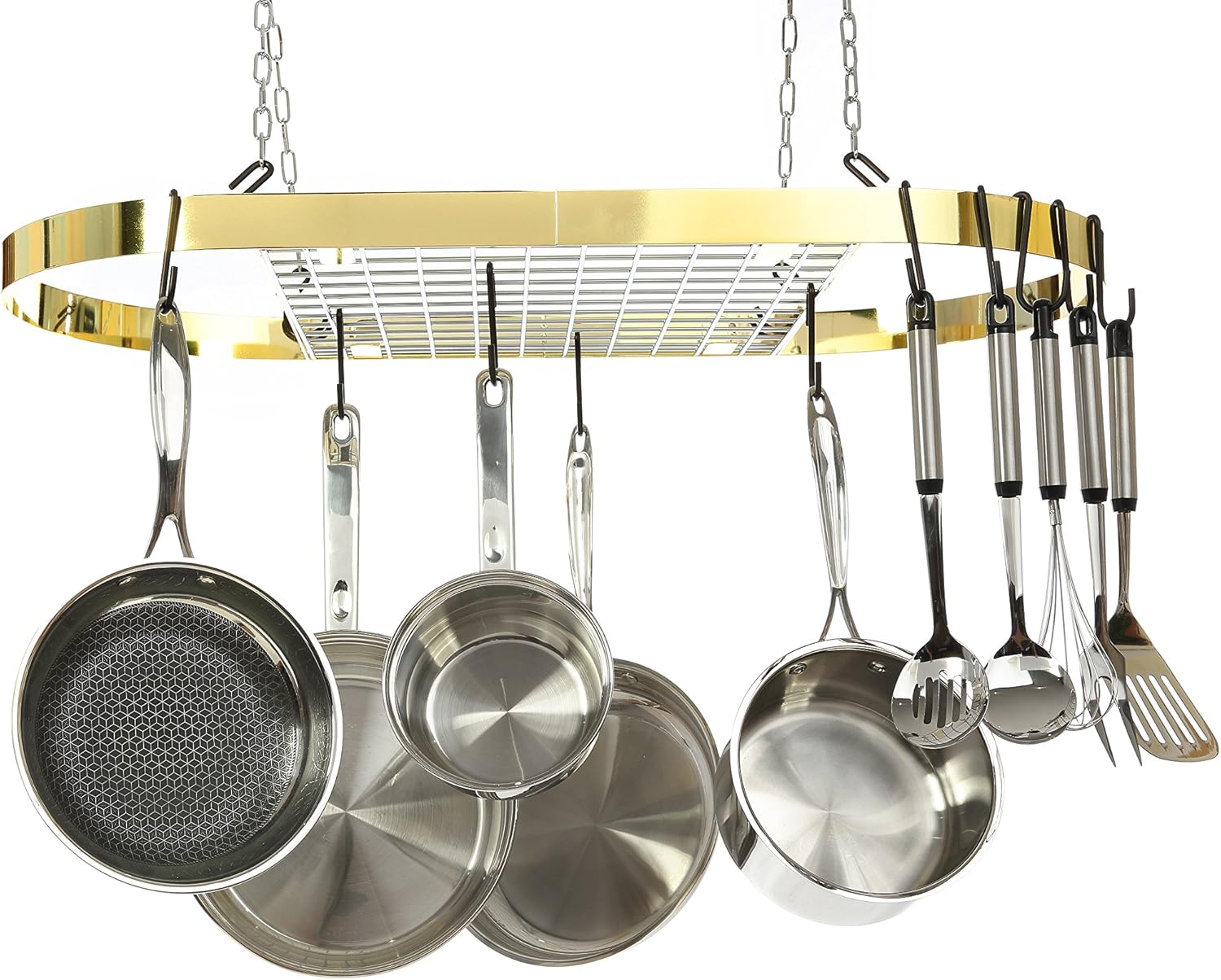Kinetic Pot, Black with Silver Rack: Kitchen Pot Racks: Kitchen & Dining