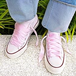 Booyckiy Flat Colorful Satin Ribbon Shoelaces