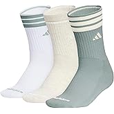 adidas womens Cushioned Crew Socks (3 Pairs) Durable & Comfortable