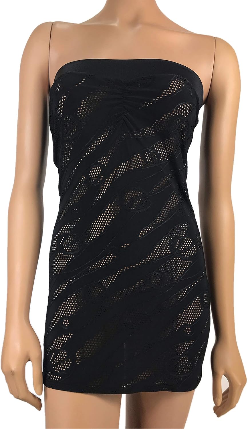 Exotic Dancewear Black Tube Dress Strapless Mini Dresses Stripperwear