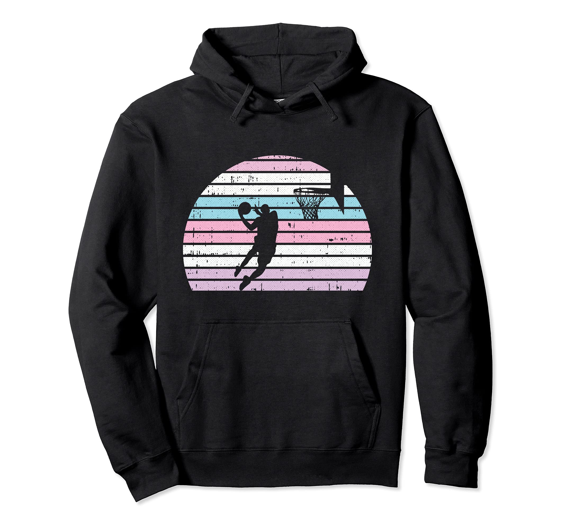 Basketball Player LGBT-Q Retro Intersexual Pride Sport Fan Pullover Hoodie