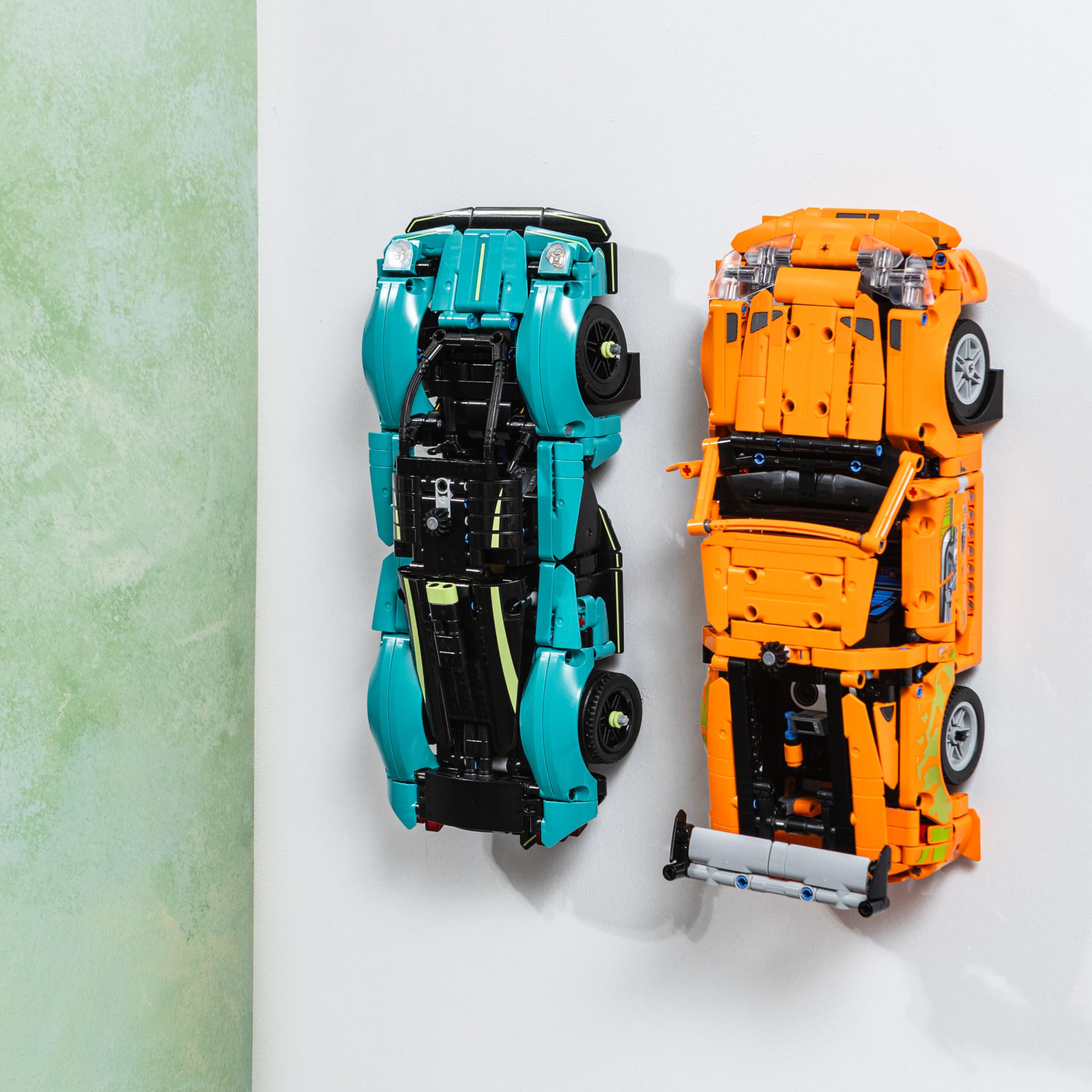 Brickify Wall Mount Compatible with Lego Technic Cars – Compatible with 42161, 42151, 42138, 42153, 42123 and More (2-Pack)
