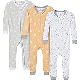 Gerber baby-girls 3-pack Snug Fit Footless One-piece Cotton Pajamas