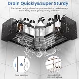 PKBD Corner Shower Caddy 3 Pack No Drilling Rustproof Stainless Steel Black view 5