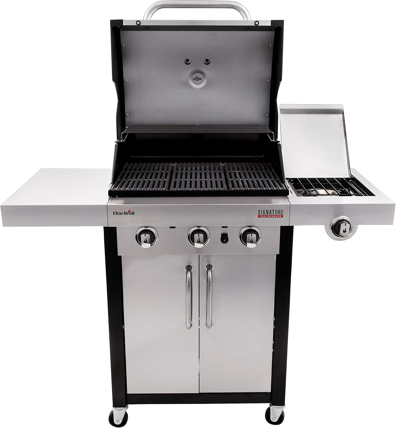 review Char-Broil Signature TRU-Infrared 420 3-Burner Cabinet Liquid Propane Gas Grill