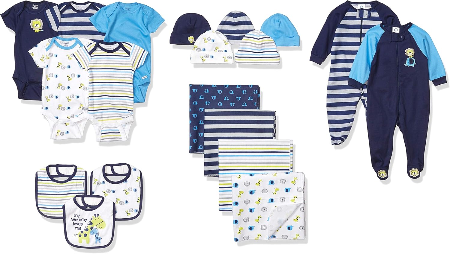GERBER Baby Boys' 19Piece Essentials Gift Set Clothing