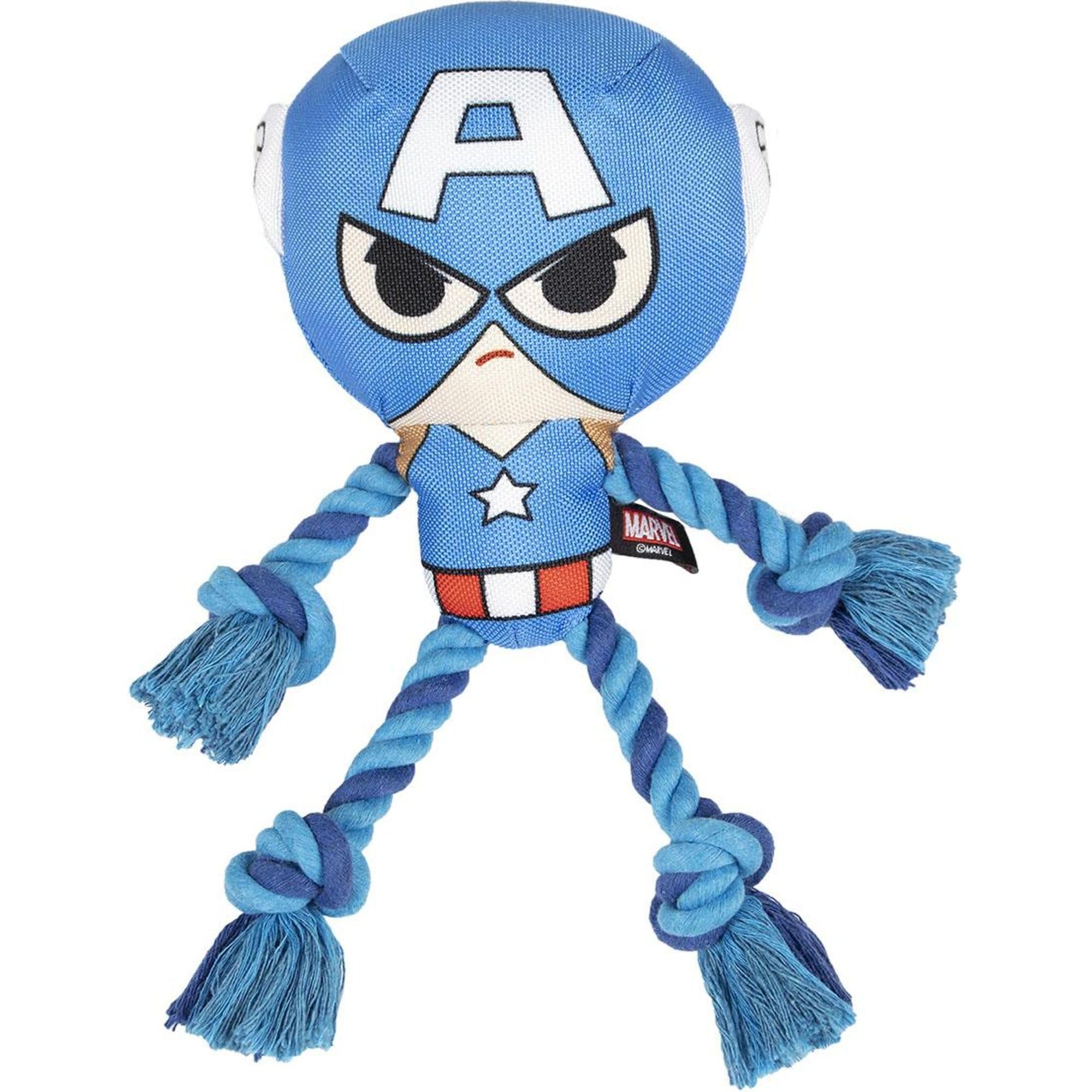 Cerdá Life'S Little Moments - Captain America dog rope toy - dog toys indestructible - dog toys for medium dogs and big dogs - tough dog toys Official Marvel Licensed