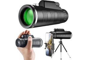 JUSSXPER 40x60 Adult High Definition Monocular, High Power BAK-4 Prism and FMC Lens Monocular for Smartphone, Suitable for Bird Watching/Wildlife/Hunting/Hiking..