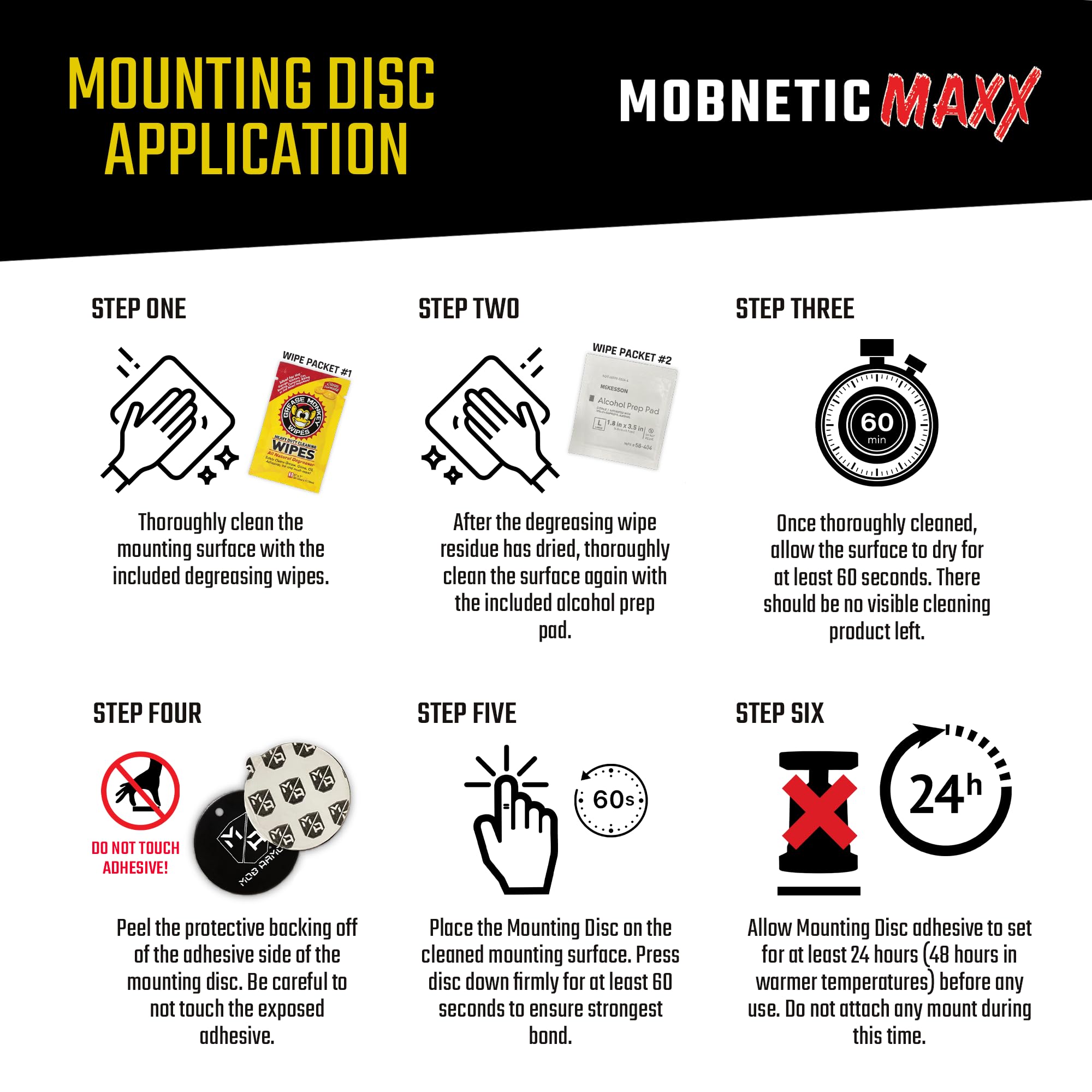 Mob Armor MobNetic Maxx - USA Assembled Magnetic Phone Holder for Car, Magnetic Car Phone Mount, 90-Degree Tilt, 360-Degree Rotation, Aluminum Metal, Compatible with iPhone & Android - Black