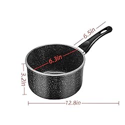 Nonstick Saucepan, 1.5 Quarts Sauce Pan with Swiss