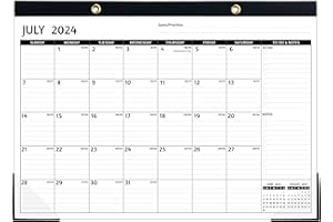 BOWCUK Desk Calendar 2024-2025 – Jul 2024 – Dec 2025, 18 Monthly Desk Calendar, Large Desk Calendar 2024, 17'' x 12'', 2024-2025 Desk/Wall Calendar with To-do Lists, Desk Pad, Ruled Blocks, Corner Protectors