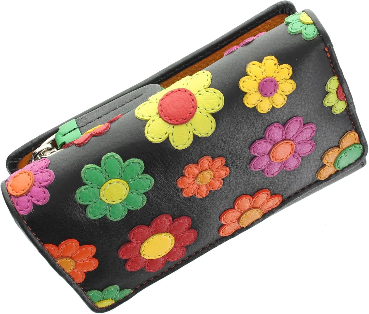 VISCONTI Daisy Collection Paris Ladies Leather Flap Over Purse RFID Blocking DS81 Black, standard size - Image 3