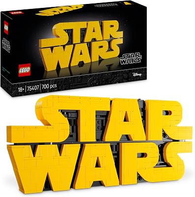 Star Wars 75407 Star Wars Logo Steinen - Bauset für Erwachsene zum Sammeln - Popkultur-Modell - Ausstellungsstück für das Büro - Geschenkidee für Erwachsene und Jugendliche Fans