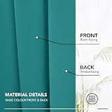 Deconovo Thermal Insulated Blackout Curtains Turquoise 66x84 Two Panels view 5