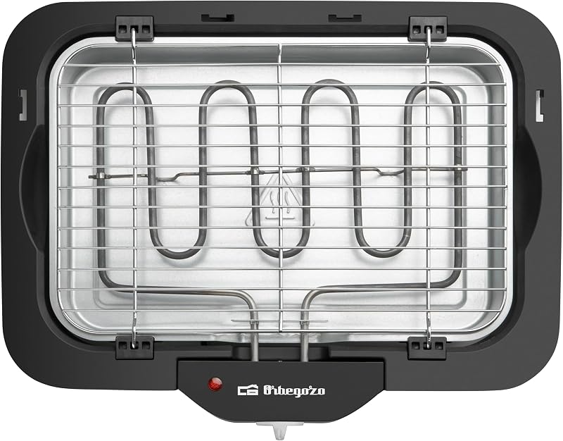 BCT 5000 Barbacoa Eléctrica, Acero Inoxidable, 2300W, 51,2 x 33 x 13,6 cm, Regulador de Temperatura, Rejilla Extraíble