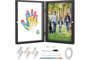 Omrhvi Family Handprint Kit, DIY Craft Keepsake Photo Frame, Hand Print Ornament Kits, Family Gifts for New Parents & Mom & Baby, Grandparents, Couples, Father's Day, Mother's Day, Anniversary