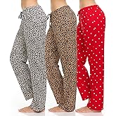 DARESAY 3 Pack: Printed Pajama Pants for Women – Floral Lounge Pants Women – Womens Pajama Bottoms