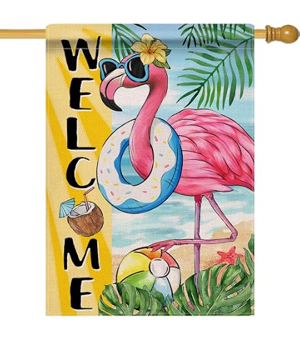 thumbnail interactive-video image 1 of Briarwood Lane Better At The Beach Summer House Flag – 28x40 Flip Flops Nautical Design – Polyester – MPN H01235 1 of 6