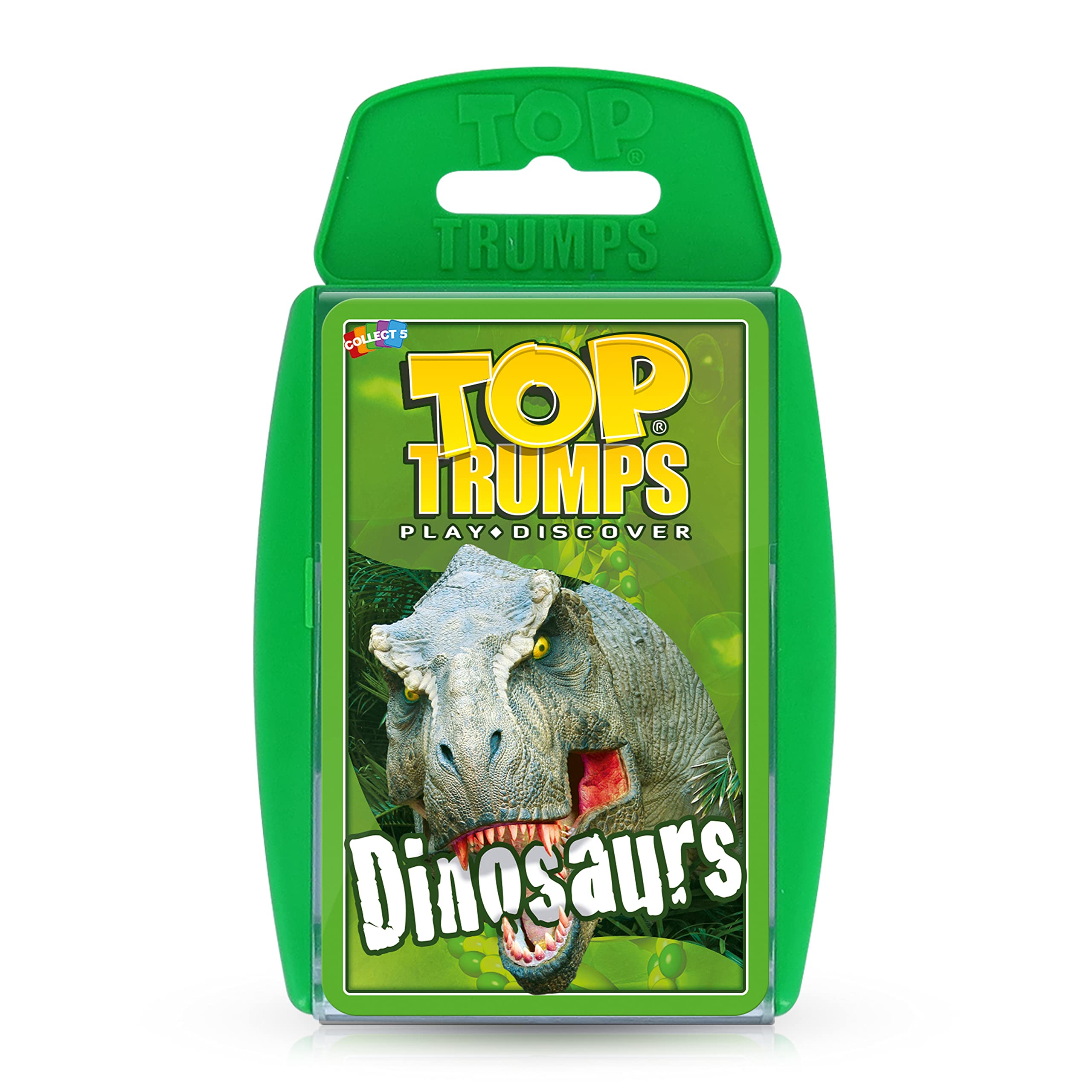 Top Trumps Dinosaurs Classics Card Game, Discover facts in this educational packed game including the killer rating for a Tyrannosaurus Rex, gift for ages 6 plus