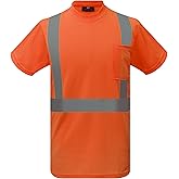 caparazon High-Visibility Safety Shirt, ANSI/ISEA Class 2 Reflective T-Shirt