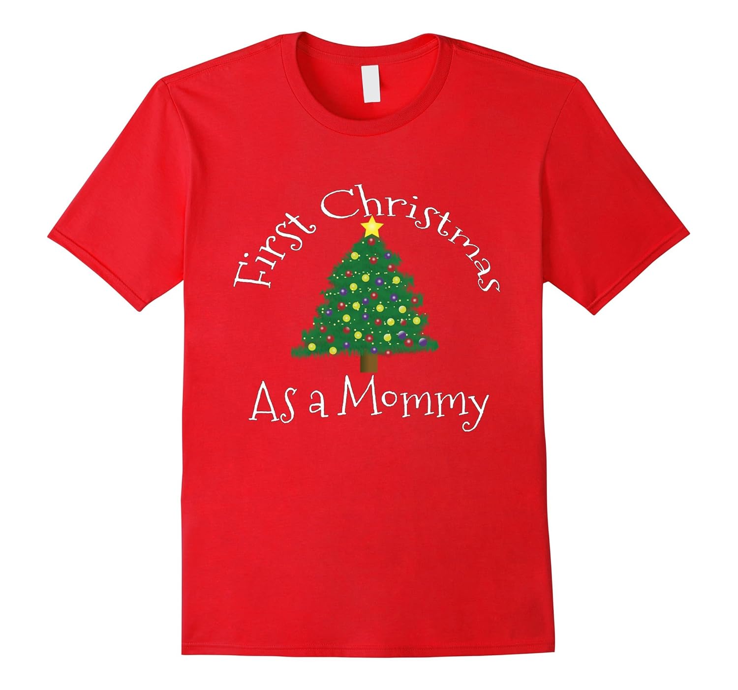 Mother's First Christmas Shirt - New Mommy Holiday Tee-Rose