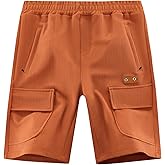 APTRO Men's Shorts Casual 9" Elastic Waist Drawstring Lounge Stretch Shorts with Zipper Pockets for Everyday Wear