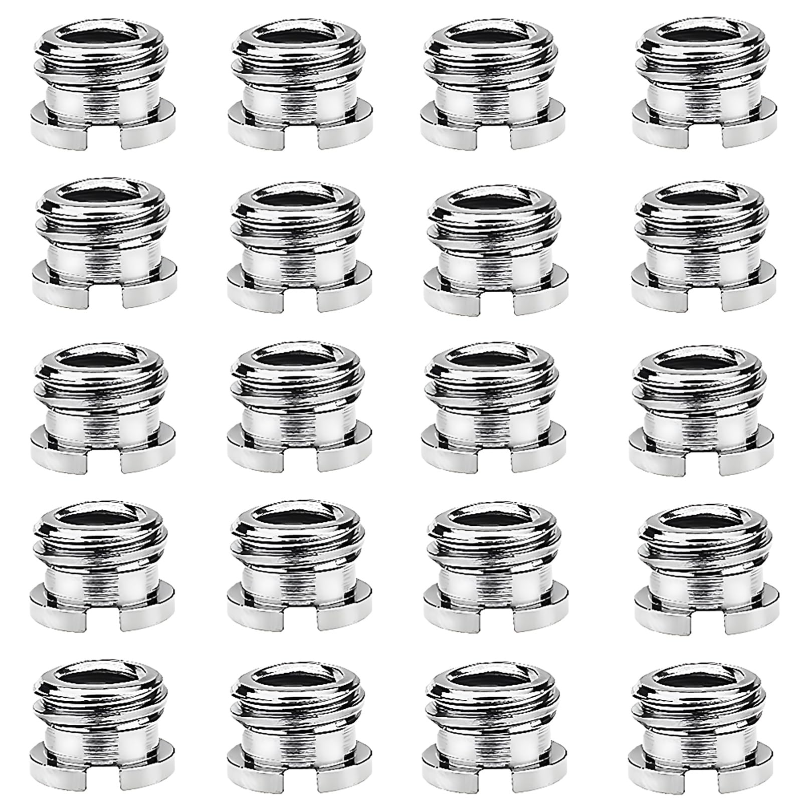 Thread Adapter, CESFONJER 20 Pcs Camera 1/4" to 3/8" Reducer Bushing Convert Screw Adapter for for DSLR Tripod Monopod Camera Microphone Stand Ballhead