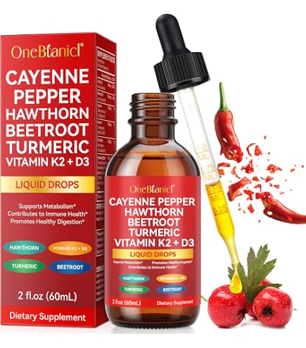Amazon.com: Cayenne Pepper Drops+Hawthorn Berry, Vitamin D3 K2