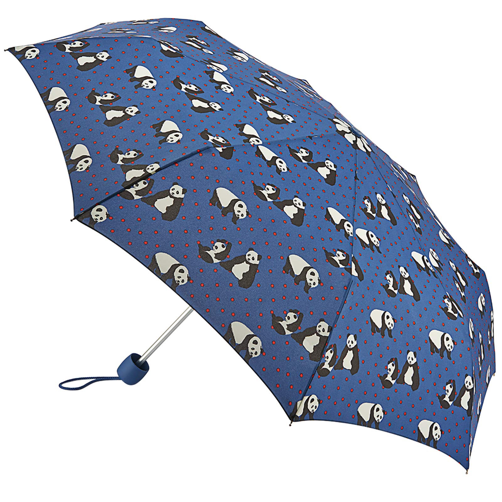 Fulton Minilite 2 Pin Spot Panda Print Umbrella, blue
