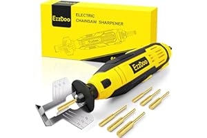 EzzDoo 3 in 1 Electric Chainsaw Sharpener Kit with Titanium Coated Chainsaw Files High Speed Chainsaw Sharpener Electric Tool