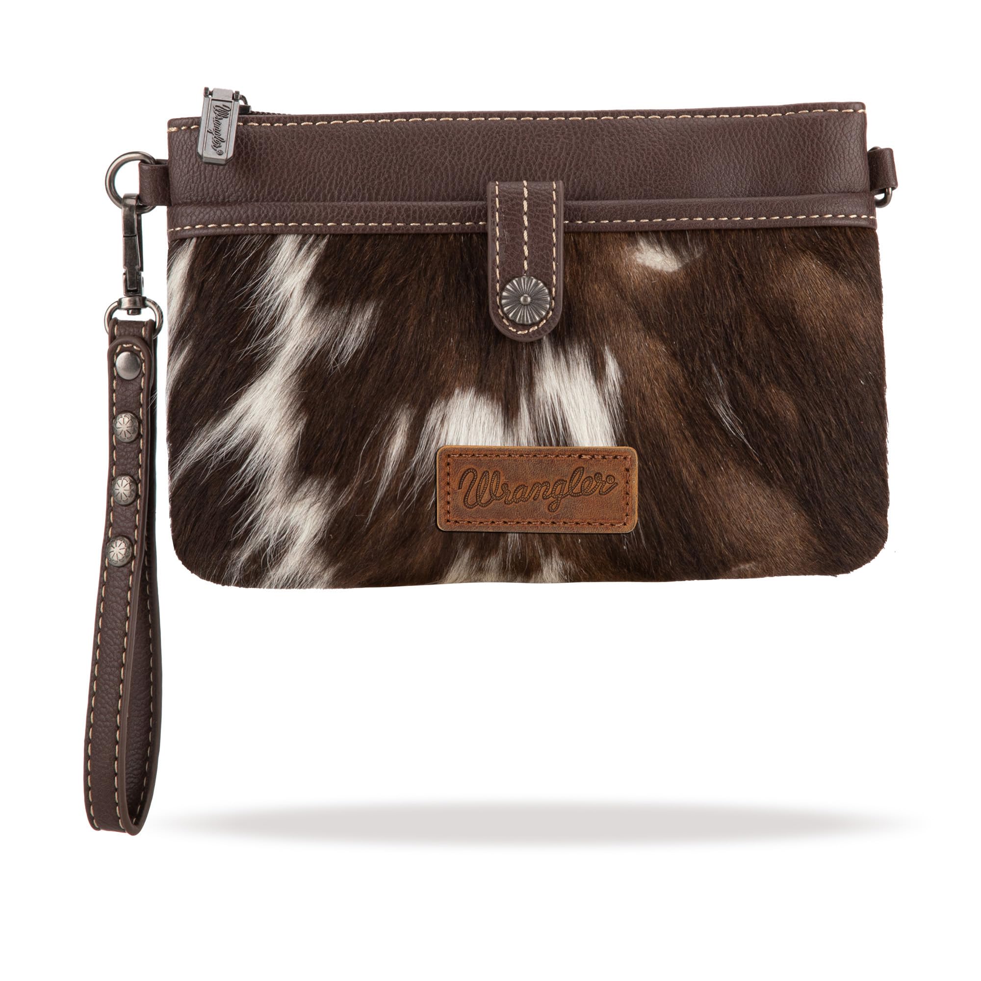 Wrangler Western Cowhide Crossbody Bags for Women Clutch Wristlet Purse