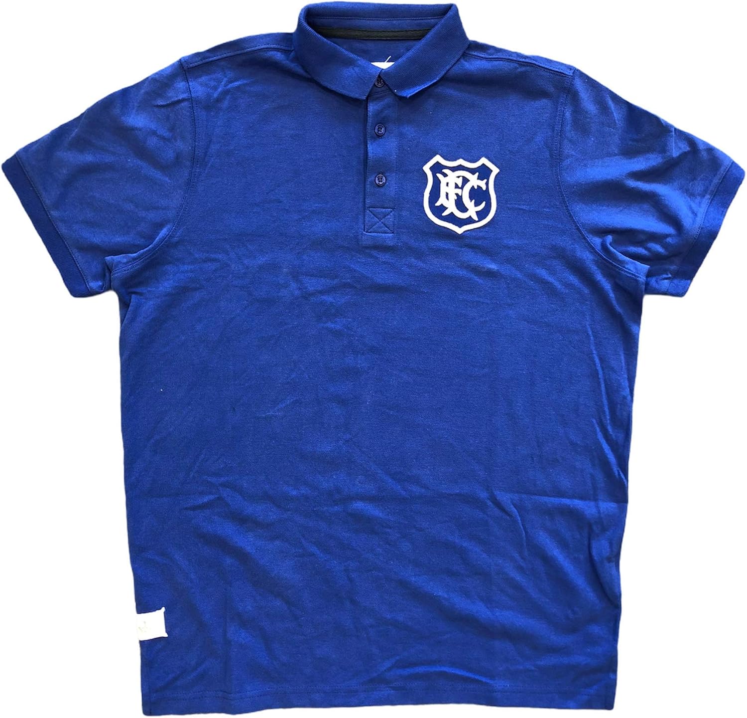 Everton FC Men's Shirt Heritage Classic Short Sleeve Polo Blue M