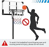 Yaheetech Portable Basketball Stand 28in Backboard Adjustable 182-213cm view 9