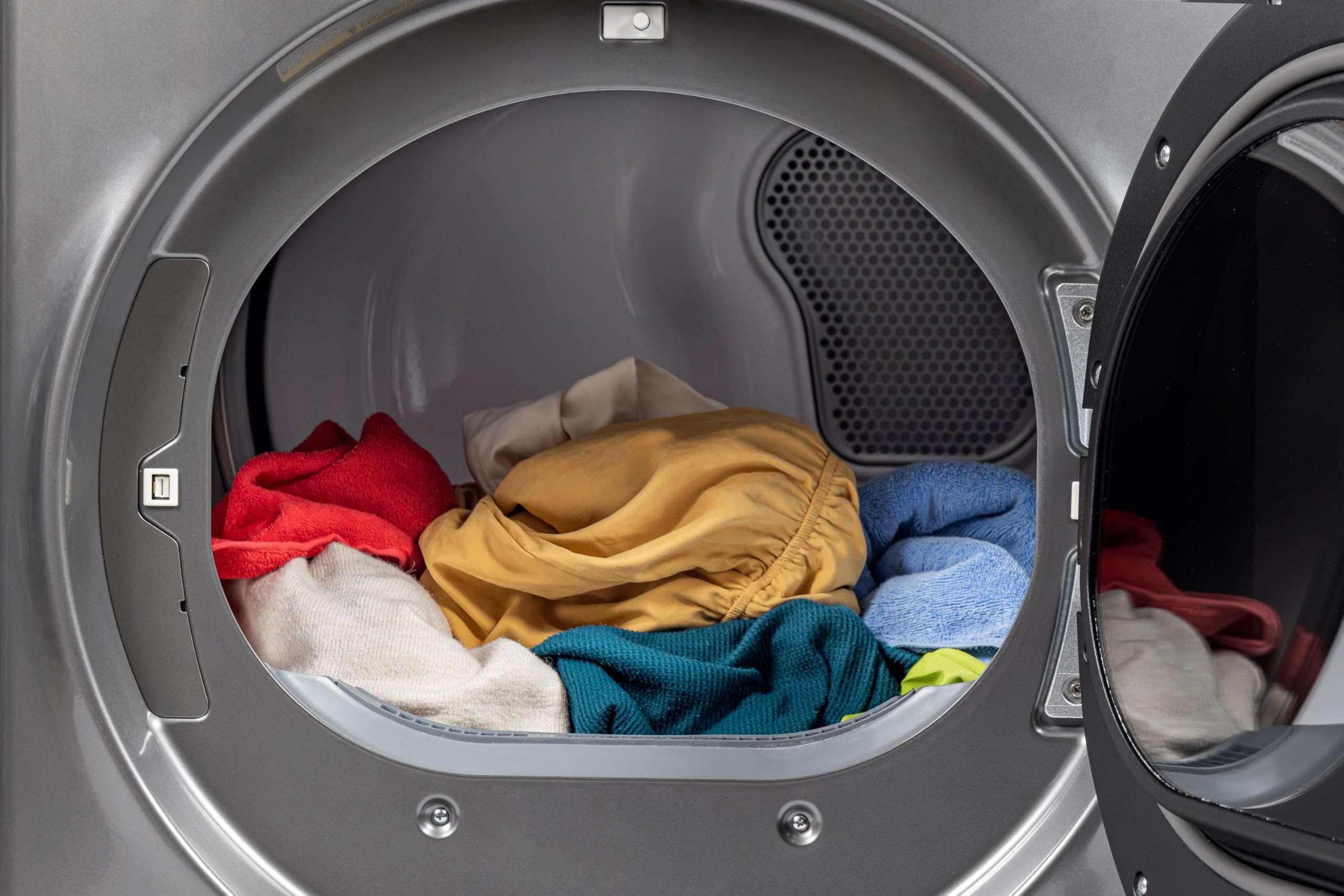 Kenmore 8.0 cu. ft. Front Load Gas Dryer - Wrinkle Guard with Accela Steam to Reduce Static and Odors - Sanitize & Smart Sensor Drying - LED - Metallic Silver