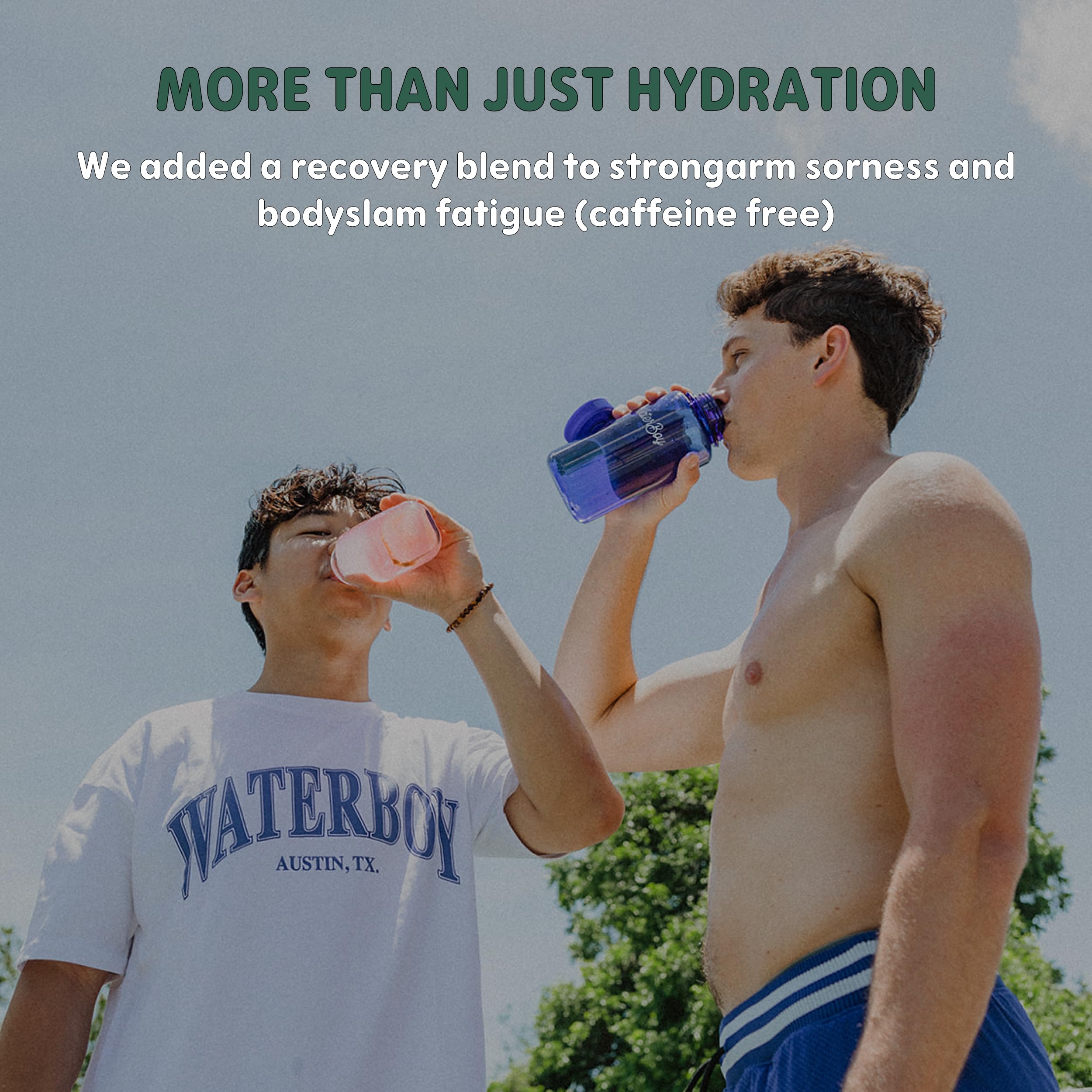 Waterboy Workout Hydration | 2,960mg Sugar Free Electrolyte Powder Packets | L-Glutamine + Vitamins | No Sugar, All Natural, Gluten Free | 15 Drink Stick Mixes (Lemon Lime)