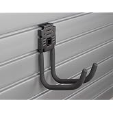 HandiWall 6" J Hook with Locking Bracket for Tool Storage on Garage Slatwall Panels