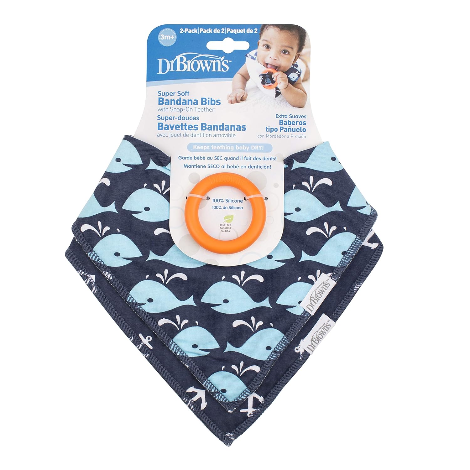 Teething Bibs 2 Count Dr 3m Browns Super Soft Bandana Bibs With One Snap On Teether Arrows Herringbone Baby Vespa Ciao Nl