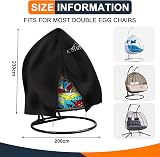 Icetimer Upgraded Double Egg Chair Cover 230x200cm Waterproof Windproof view 2