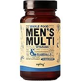 Multivitamin for Men - Daily Men’s Multivitamin - Methylated B Complex with Whole Food Ingredients, Vitamin B12, Folate, A, C, D3, E, K2, Organic Fruits & Vegetables - Vegan, Non-GMO - 60 Caps